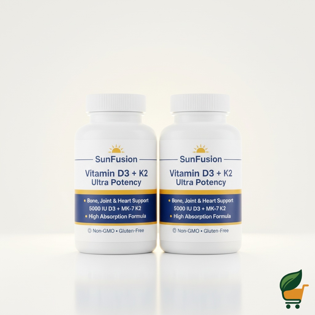 Product-11-nw SunFusion Vitamin D3 + K2 Ultra Potency – 2 Bottle Combo - Image 1