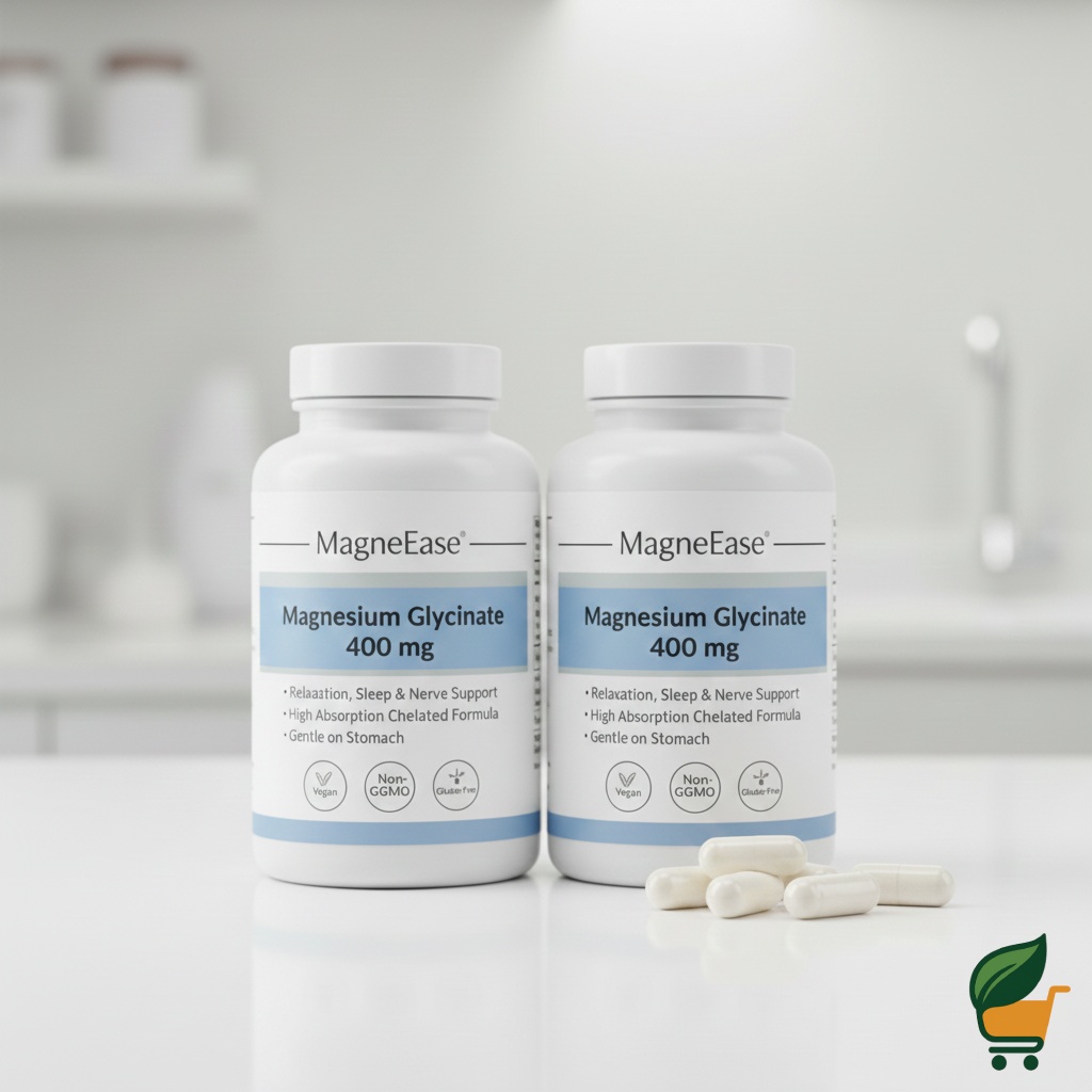 Product-16 MagneEase Magnesium Glycinate 400 mg – 2 Bottle Combo - Image 1
